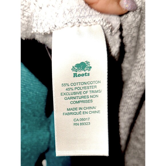 Roots Women's Hoodie Sweatshirt Original Kanga Gray Size SP Canada Beaver - Picture 5 of 7